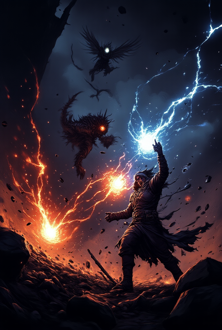 Fantasy battle scenes
